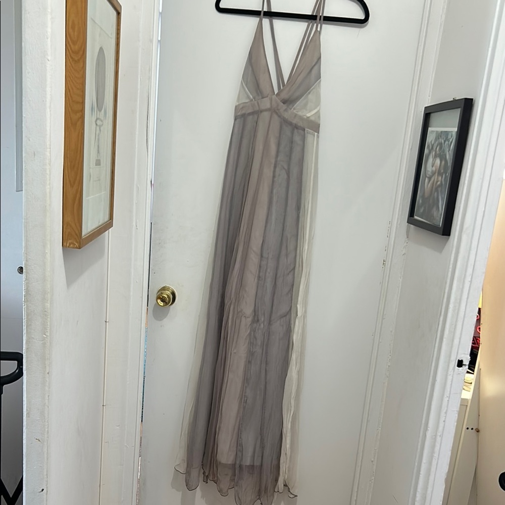 Elegant Gray Evening Dress